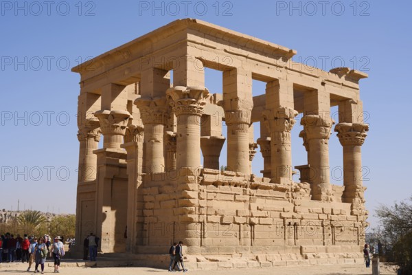 Augustus's Trajan Kiosk, Philae Temple, UNESCO World Heritage Site, Agilkia Island, Aswan, Nubia, Egypt