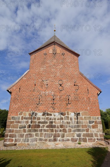 Little church by the sea, Schobüll, Husum, North Frisia, Schleswig-Holstein, Germany