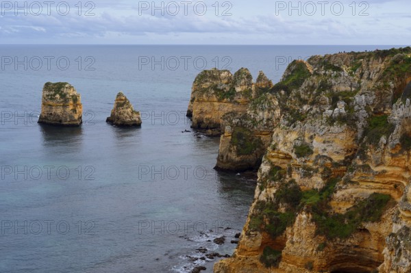 Rocky coast, Ponta da Piedade, Lagos, Algarve, Portugal