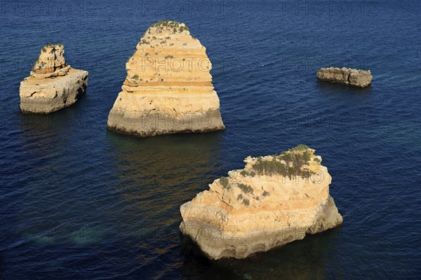 Rock formations on the coast, Ponta da Piedade, Lagos, Algarve, Portugal