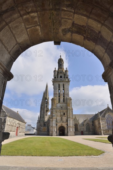 Saint-Germain Church, Enclosed Parish, Pleyben, Finistere Department, Brittany, France
