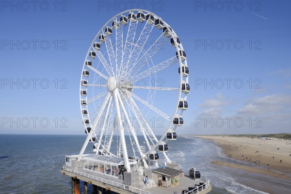 Ferris wheel on the pier, Scheveningen, The Hague, Dutch North Sea Coast, South Holland, Netherlands