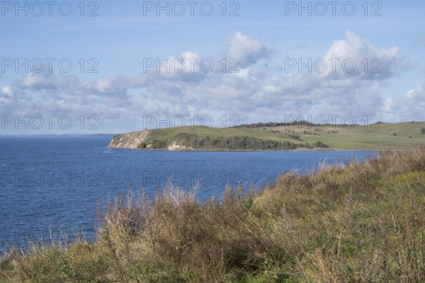 View from Klein Zicker to Gross Zicker, Mönchgut, Rügen Island, Baltic Sea, Mecklenburg-Western Pomerania, Germany