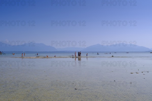 Seebad, Freibad, Strandbad, Seebruck am Chiemsee, Chiemgau, Upper Bavaria, Bavaria, Germany