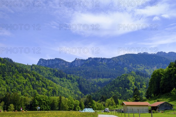 Hintergschwendt bei Bernau unter der Kampenwand, Chiemgau, Upper Bavaria, Bavaria, Germany