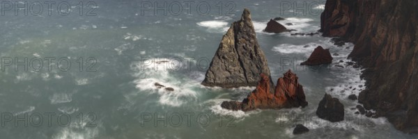 Rock formations in the Atlantic Ocean, volcanic peninsula, Ponta de São Lourenço, Ponta de Sao Lourenco, rocky coast, Punta de San Lorenzo, Madeira, Portugal
