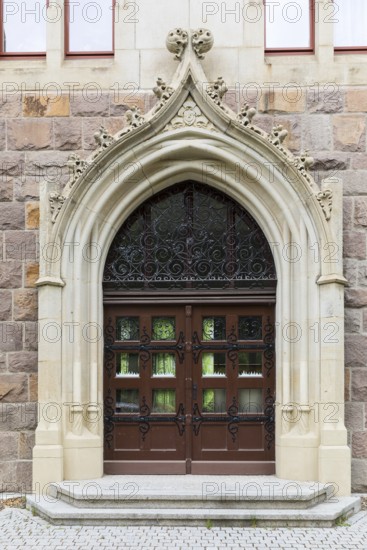 Historic Oberpostdirektion building on Reichsstraße 11, Art Nouveau villas and Wilhelminian era buildings on Kaßberg, Chemnitz, Saxony, Germany