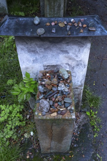 Tombstone at the Jewish cemetery of the Remuh Synagogue, Kazimierz Jewish District, Krakow, Poland