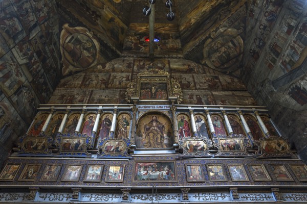 Altar of the St. George Orthodox Church, around 1500, wooden church, Drochobych, Ukraine