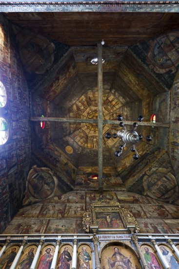 Vaulted ceiling of St. George's Orthodox Church, around 1500, wooden church, Drochobych, Ukraine