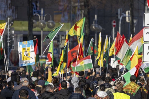 Mannheim: Kurdish demo under the slogan AGAINST OPPRESSION, INTIMIDATION, EXPULSION AND VIOLENCE AGAINST THE KURDISH POPULATION AND ROJAVA
