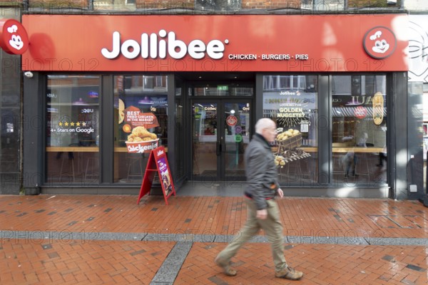Jollibee fast food outlet Broad Street in town centre of Reading, Berkshire, England, UK