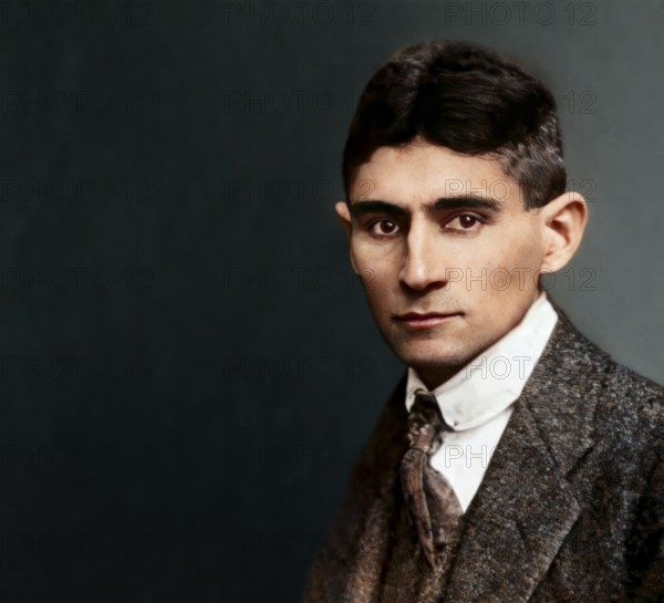 Portrait of Franz Kafka, 1883 – 1924, German-speaking Bohemian novelist, digitally edited according to a photograph