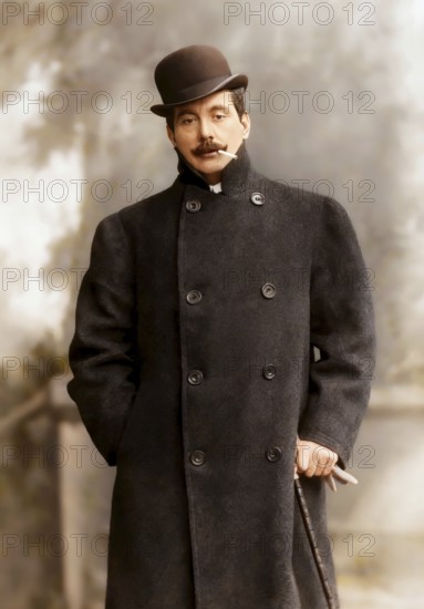 Giacomo Puccini, 1858 –1924, Italian composer, digitally edited according to a photograph by A. Dupont