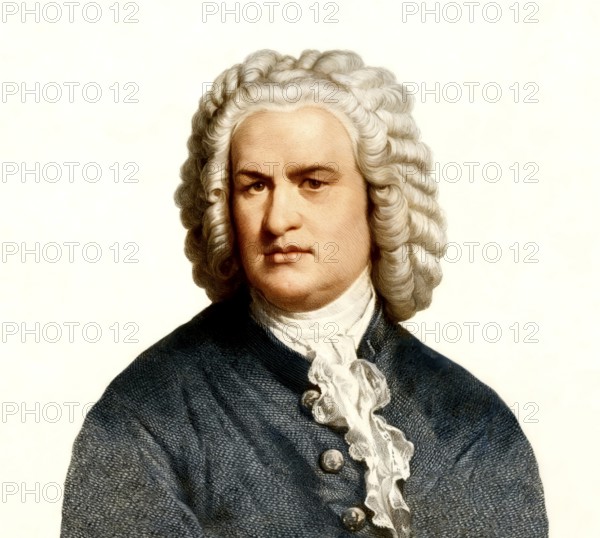 Johann Sebastian Bach, 1685 - 1750, German composer, digital edited