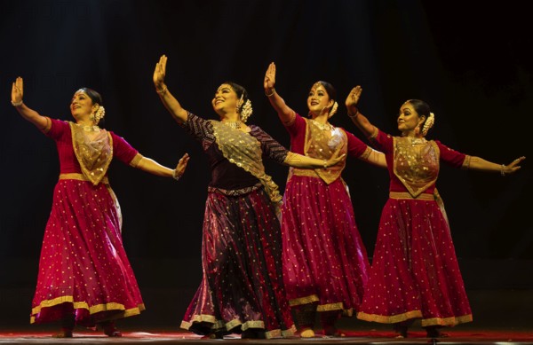 Artists perform a classical dance during a cultural evening program at Shilpgram Mohotsav 2026 in Guwahati, India, on 21 January 2026