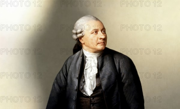 Portrait of Friedrich Gottlieb Klopstock, 1724 - 1803, German poet, digitally edited according to a painting by Jens Juel