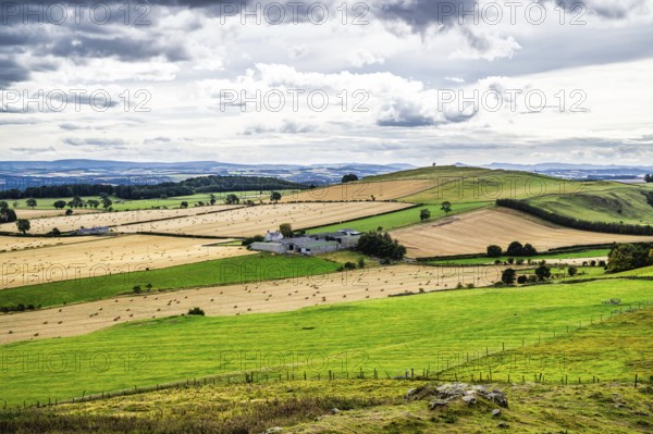 Scottish fields and farms, Southeast Scotland, UK