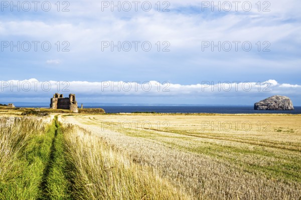 Ruins of Tantallon Castle, North Berwick, East Lothian, Scotland, UK