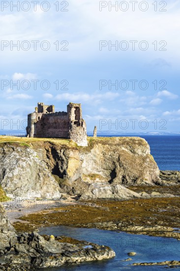 Ruins of Tantallon Castle, North Berwick, East Lothian, Scotland, UK
