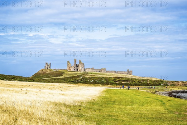 Ruins of Dunstanburgh Castle, Northumberland Coast, England, UK
