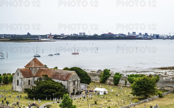 Ruins of Portchester Castle, Portchester, Fareham, Hampshire, UK