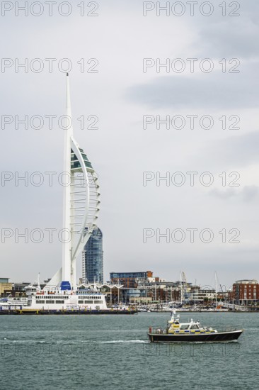 Portsmouth Harbour over Spinnaker Tower, Portsmouth, Gosport, England, United Kingdom