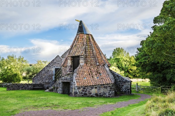 Preston Mill and Phantassie Doocot, River Tyne, East Lothian, Scotland, UK