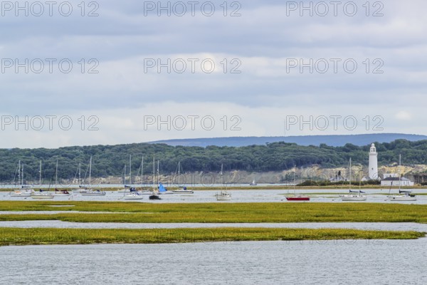 Hurst Point Lighthouse and Hurst Castle, Hurst Spit, Milford on Sea, Lymington, Hampshire, UK