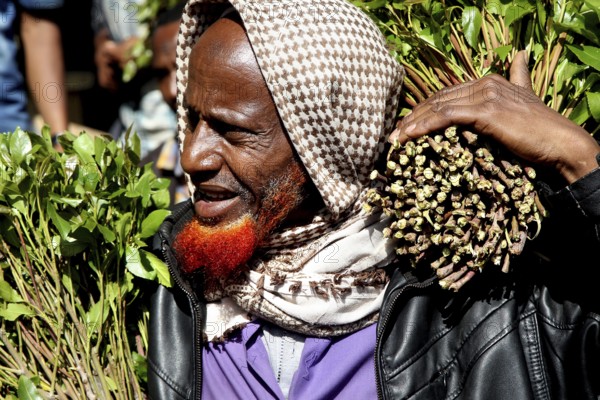 ETH Awaday, Khat, market, portrait, man