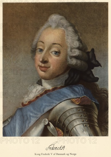 King Frederick IV, Frederik IV, was King of Denmark and Norway from 1699 to 1730 and ruled the named countries as well as the duchies of Schleswig and Holstein, authentic, digitally restored reproduction of a model from the 19th century, exact date of presentation unknown, historical