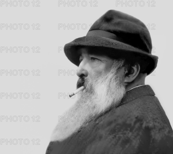 Claude Monet, 1840 – 1926, French painter and founder of Impressionism, digitally optimized based on a photograph by Henri Manuel, 1920