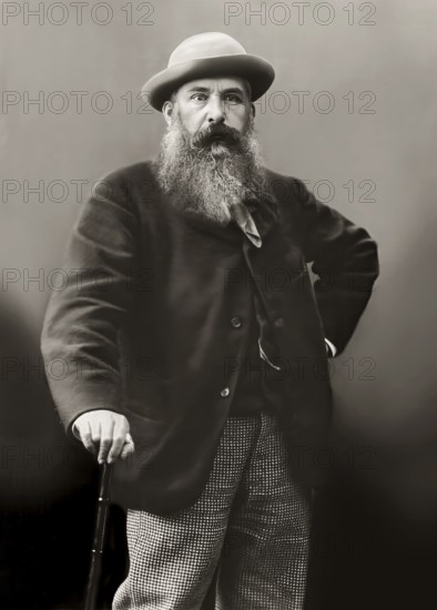 Claude Monet, 1840 – 1926, French painter and founder of Impressionism, digitally optimized based on a photograph by Étienne Carja, 1885