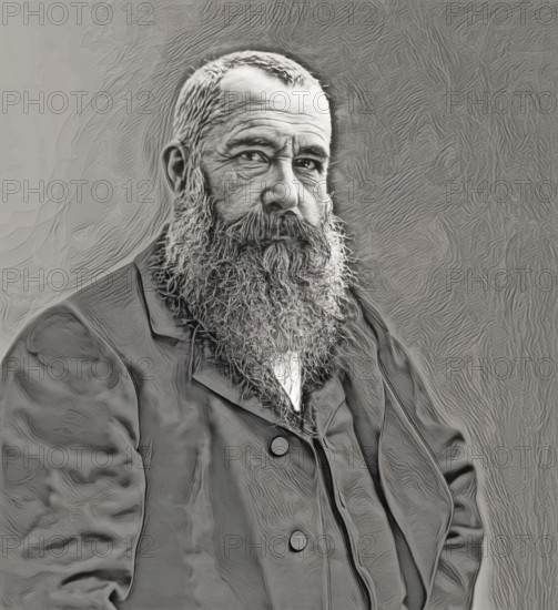 Claude Monet, 1840 – 1926, French painter and founder of Impressionism, digitally optimized based on a photograph by Nadar