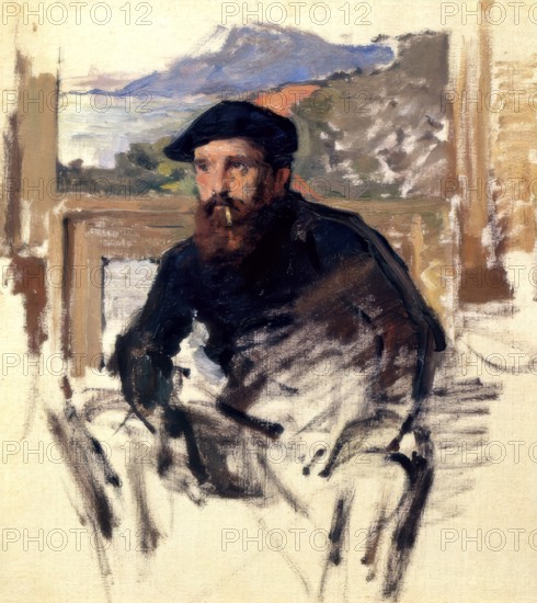 Self Portrait of Claude Monet, 1884, French painter and founder of Impressionism