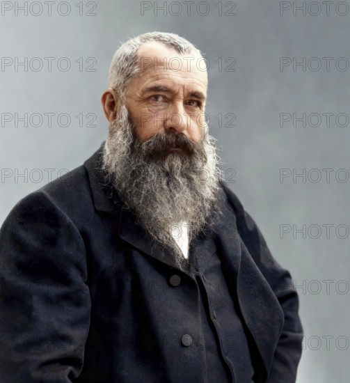 Claude Monet, 1840 – 1926, French painter and founder of Impressionism, digitally optimized based on a photograph by Nadar, subsequently colored