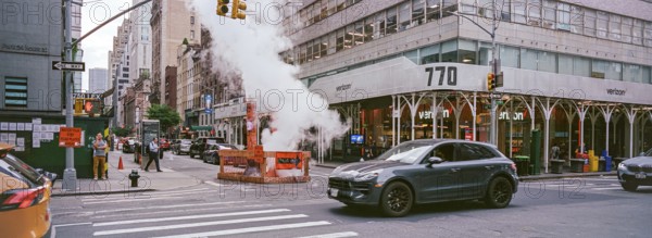 Sewer work Lexington Av 59 St, R, New York, USA