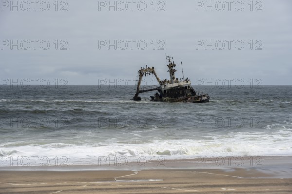 Zeila shipwreck on the Skeleton Coast, Dorob National Park, Namibia