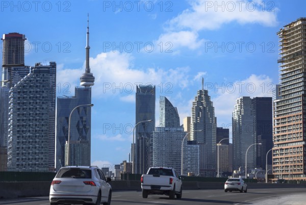 Scenic Toronto financial district business skyline and modern architecture