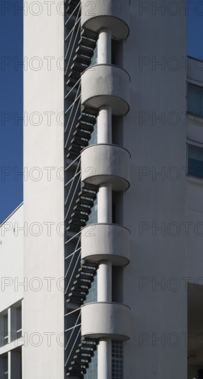 Tower with external staircase, Olympic Stadium, architects Yrjö Lindegren and Toivo Jäntti, Helsinki, Finland