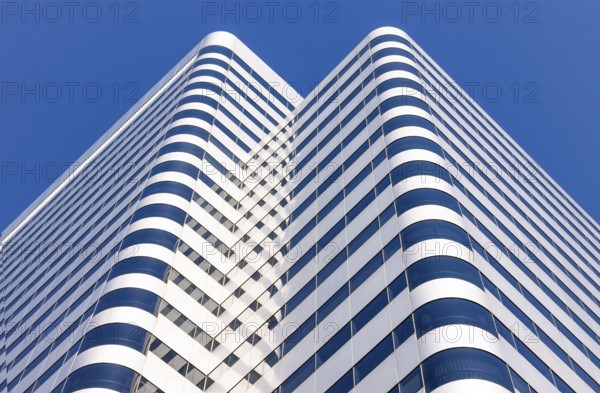 USA, streets of Portland city downtown, financial center and Pioneer Village district