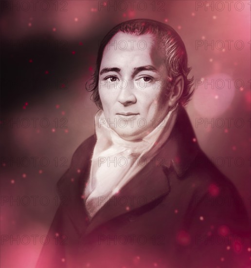 Johann Peter Hebel, 1760 - 1826, German poet, Protestant theologian and educator, Alemannic dialect poet, digitally optimized based on a painting by Philipp Jakob Becker, 1807