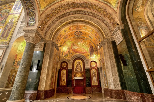 Church of Saint Sava or Temple of Saint Sava orthodox church, Interior, Belgrade, Serbia