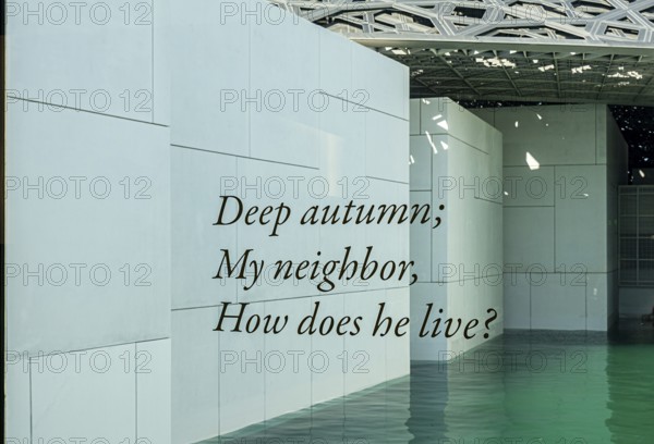 Interior design in Louvre Abu Dhabi, art museum by French architect Jean Nouvel, buildings on Saadiyat Island, Abu Dhabi, United Arab Emirates