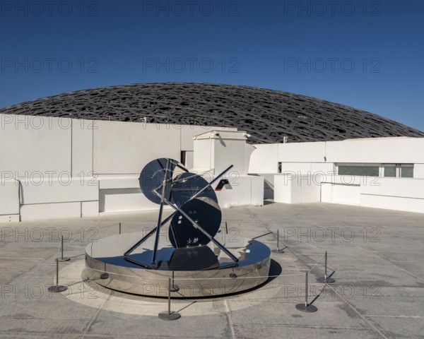 Rintaro Fuse, artwork a sundial for the night without end on the roof of Louvre Abu Dhabi, United Arab Emirates
