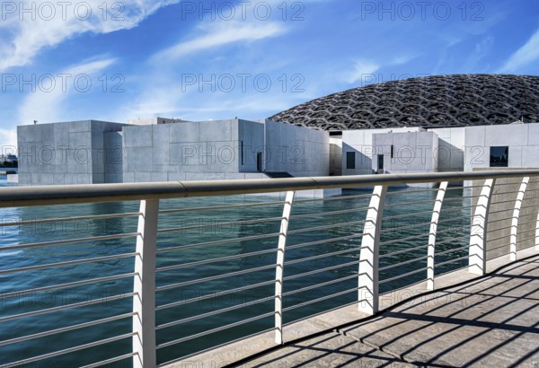Louvre Abu Dhabi architecture, art museum by French architect Jean Nouvel, buildings on Saadiyat Island, Abu Dhabi, United Arab Emirates