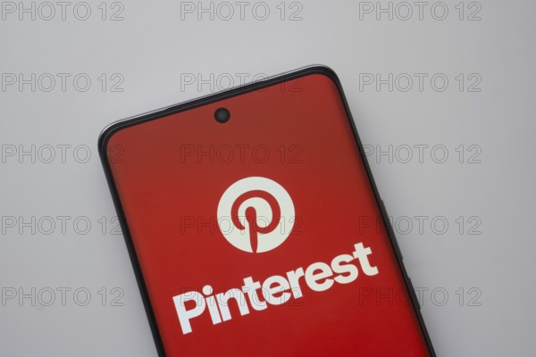 Dhaka, Bangladesh- 01 March 2025: Pinterest logo is seen on a smartphone