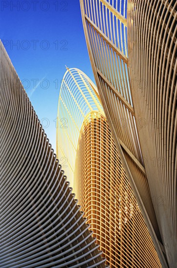 Zayed National Museum in Abu Dhabi, memorial to the late Zayed bin Sultan Al Nahyan, the museum is the heart of the cultural district on Saadiyat Island, architecture on the roof of the museum, Abu Dhabi, United Arab Emirates