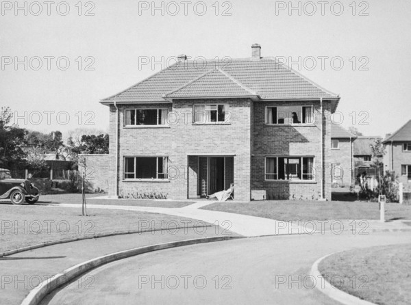 Married Quarters housing for Naval officers, thought to be Devonport, Plymouth, Devon, England, UK c 1956