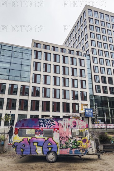 Trendy district with graffiti in the Gängeviertel, Neustadt, Hamburg
